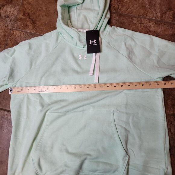 Under Armour Women’s Hoodie Large NWT Turquoise Cotton Blend - Picture 5 of 8